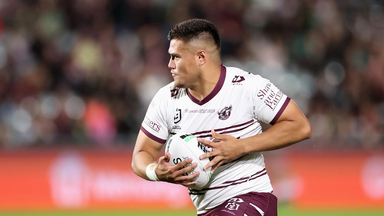 Josh Schuster will play his first game for the Sea Eagles in 2023, after recovering from a calf injury. Picture: Getty Images.