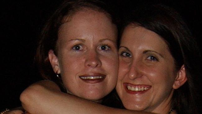 Joanne Wilson & Rebecca Ryalls on Flinders Street East Pic Bryan Lynch AD336002