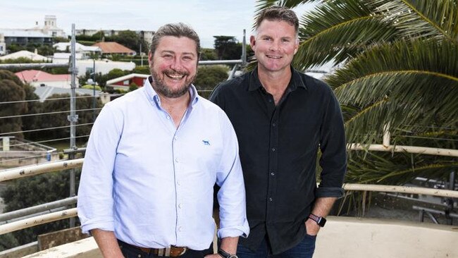 New Continental Sorrento chef Scott Pickett with publican Craig Shearer. Picture: Parker Blain