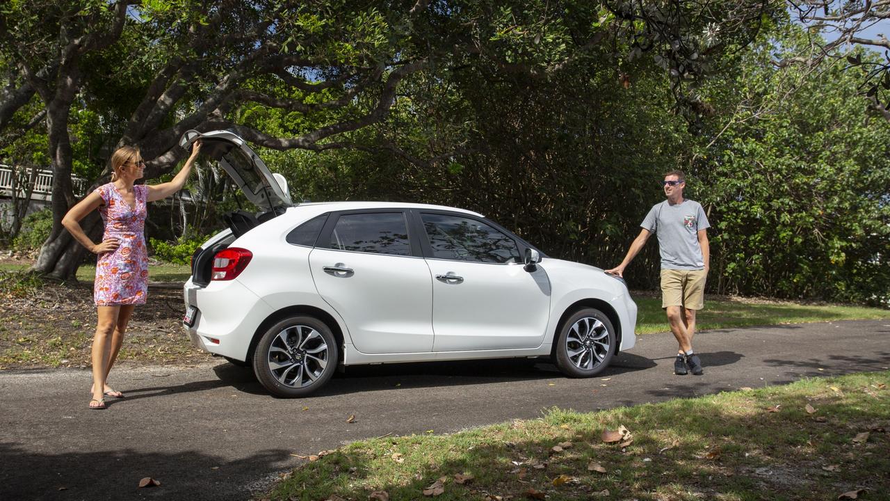 The Baleno has an enormous boot.