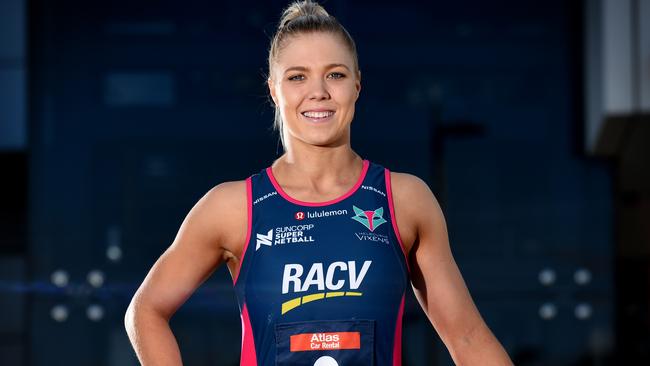 Vixens skipper Kate Moloney is ready to make her debut for the Diamonds. Picture: Kylie Else