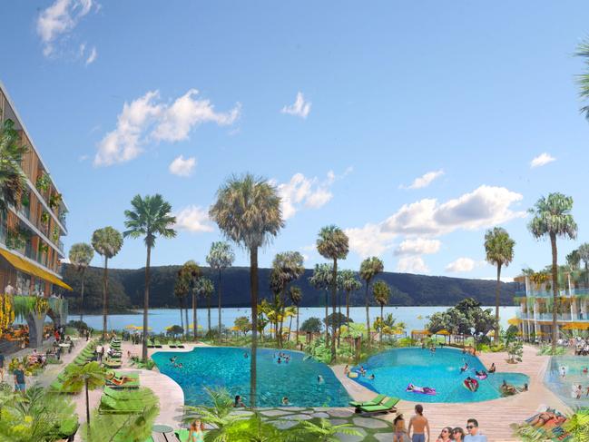 Penrith Lakes will be turned into a world class waterway with its own version of Bondi Icebergs. Picture: supplied.