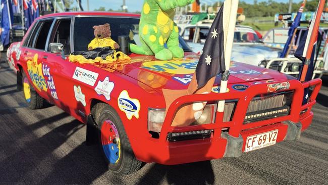 Trudy Arrigo’s Wiggles car for the Ute Run. Picture: Pema Tamang Pakhrin