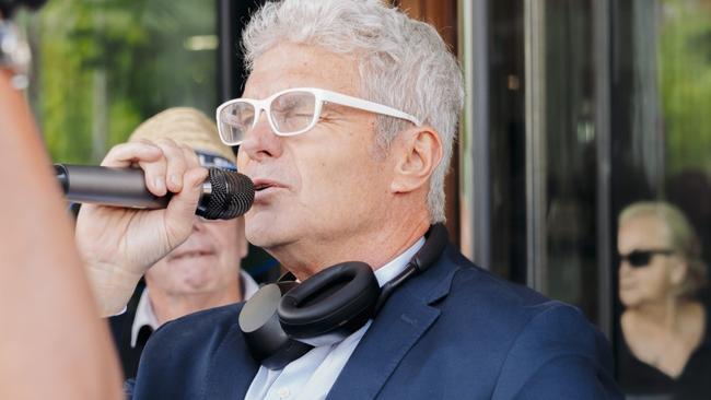 CANBERRA, AUSTRALIA, NewsWire Photos. NOVEMBER 13, 2023: David McBride arrives at court in the ACT on Monday morning, where protestors and supporters had gathered in solidarity.The Supreme Court of Australia in Canberra. Picture: NCA NewsWire / David Beach