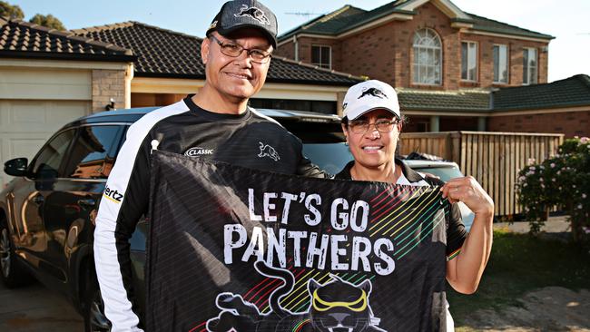 Va’a and Sina Crichton, the parents of Penrith centre Stephen, at their home in Bidwill Picture: Adam Yip