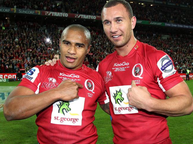 Will Genia and Quade Cooper during their time together at the Queensland Reds.