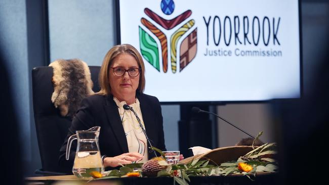 Victorian Premier Jacinta Allan gives evidence before the Yoorrook Justice Commission.