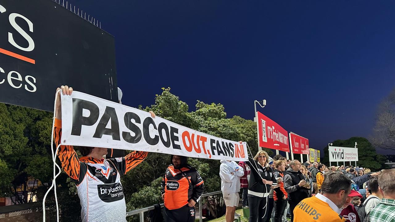 Wests Tigers fans let the club know how angry they were. Picture: Supplied