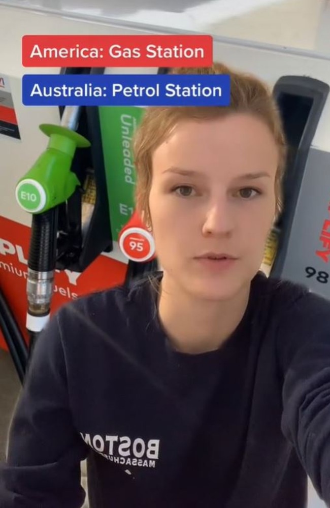 She said Aussies get ‘salty’ when you refer to petrol stations as ‘gas stations’.