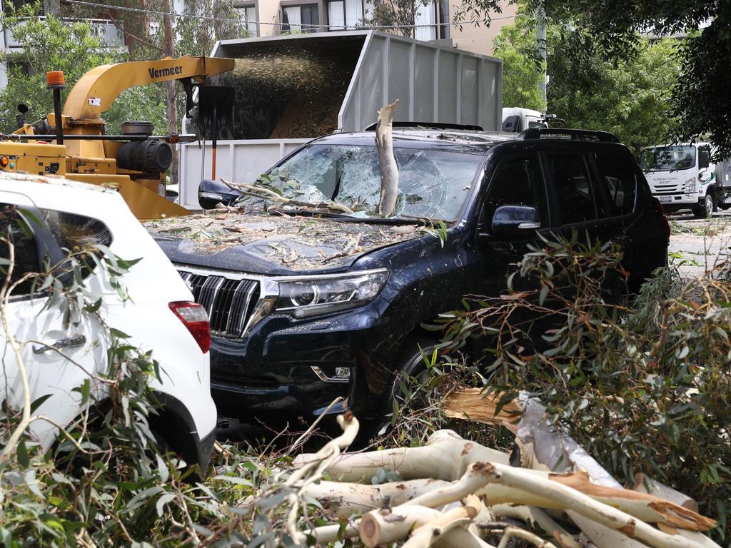 A storm has ripped through the north shore damaging trees &amp; cars here in Dumaresq st Gordon the damage is evident. Picture: John Grainger