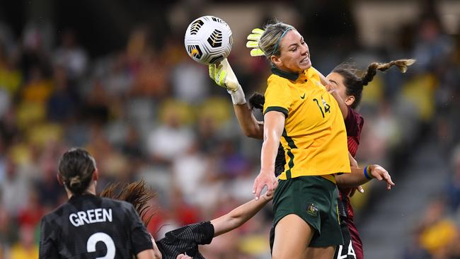 Alanna Kennedy has returned to stake her claim in the Matildas’ back four. Picture: Getty