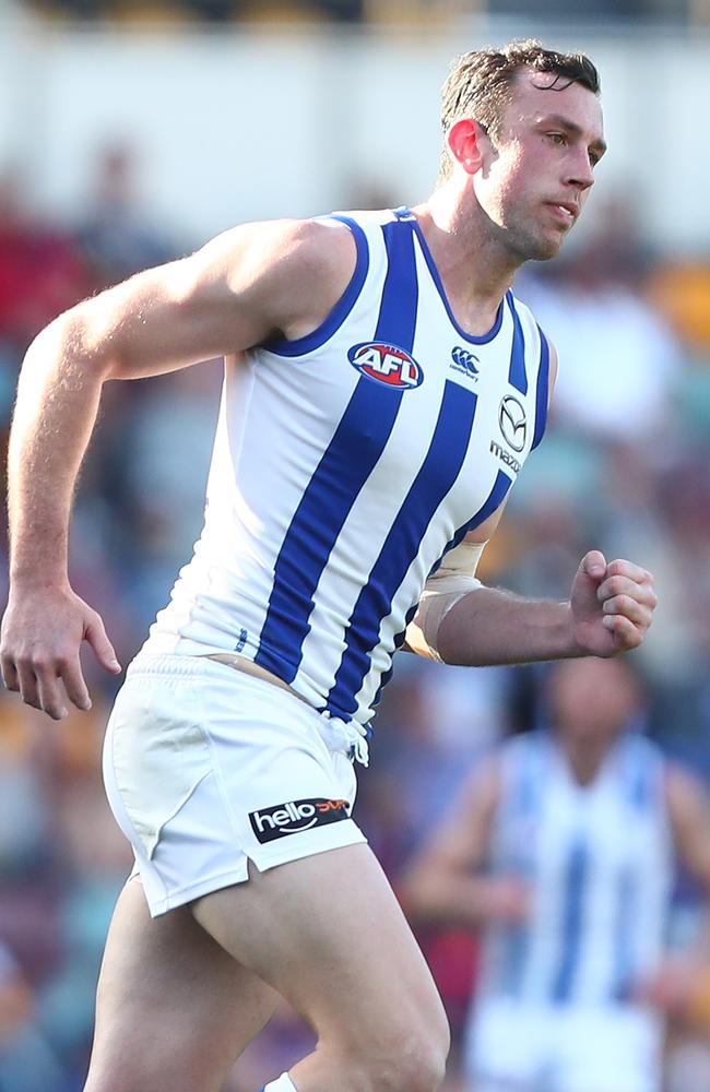 Todd Goldstein played 315 games for North Melbourne over 17 seasons before he joined Essendon as an unrestricted free agent for 2024. Picture: Chris Hyde / Getty Images