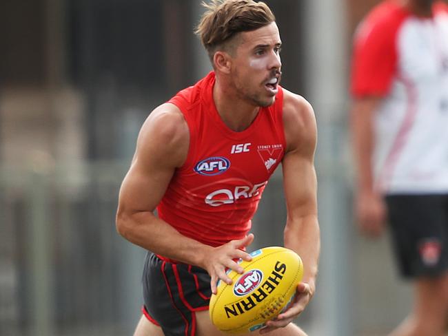 Jake Lloyd during Swans training at Moore Park. Picture. Phil Hillyard