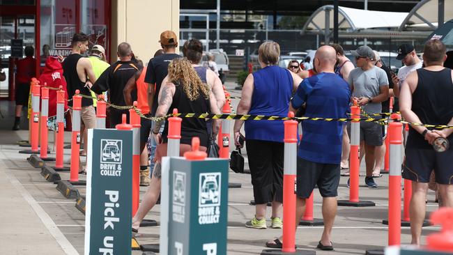 Bunnings Warehouse at Portsmith, Queensland last weekend. Picture: Brendan Radke.