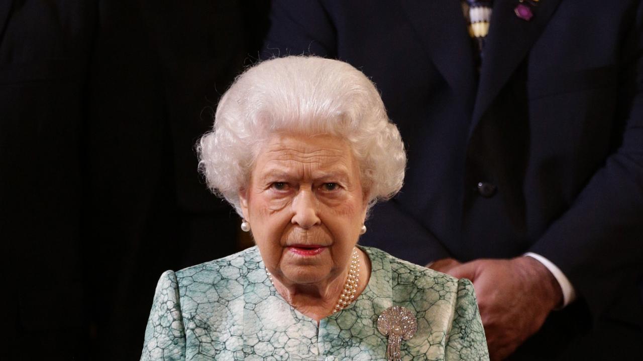Queen Elizabeth II attends the formal opening of the 2018 Commonwealth Heads of Government Meeting (CHOGM) at Buckingham Palace in London. Picture: Yui Mok-WPA Pool/Getty Images
