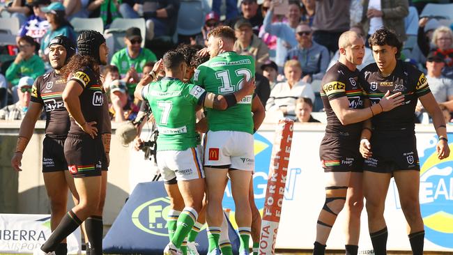 The Panthers skipped to fourth following their shock loss to Canberra. Picture: Mark Nolan/Getty Images