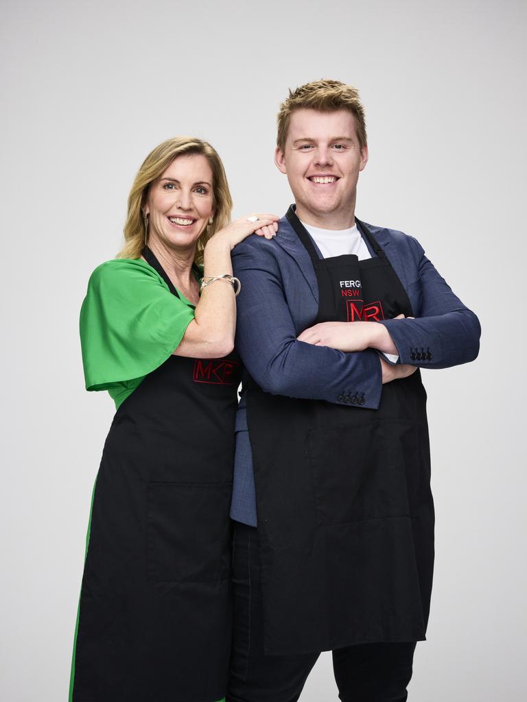 Mother-son duo Caz and Fergus are set to make their debut on MKR as a new round of teams are introduced on Tuesday night. Picture: Supplied