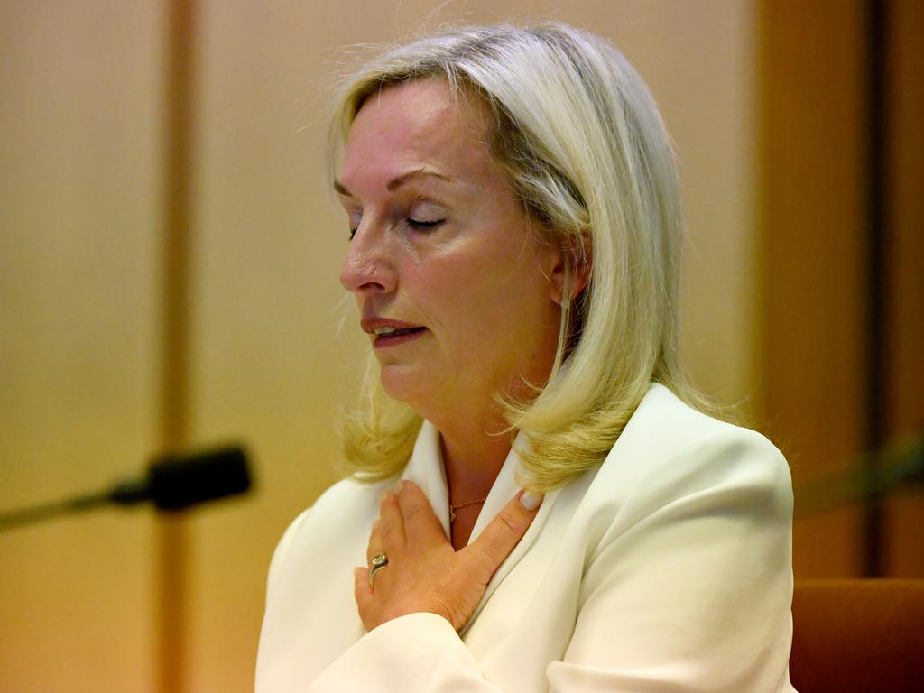 Ms Holgate appears before the Senate inquiry into changes at Australia Post. Picture: Mick Tsikas