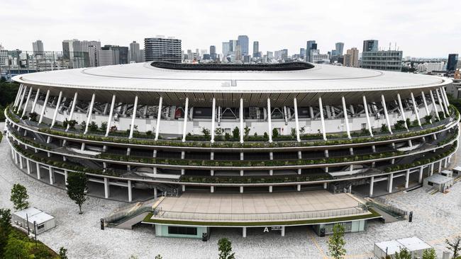 The newly-built Japan National Stadium, the main venue for the 2021 Olympic Games