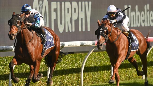 James McDonald and Secret Glamour won the Anzac Day Cup.