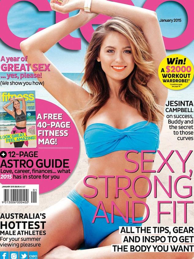 Jesinta Campbell on the cover of Cleo in January 2015.