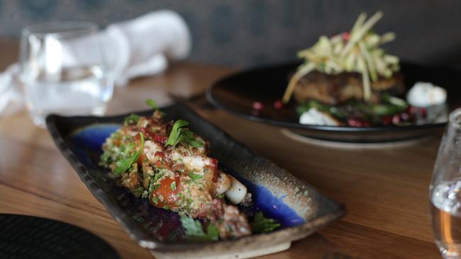 TAS WEEKEND: Dining Guide Syra, Salamanca: Sumac Calamari, Tabbouleh, lemon and chilli