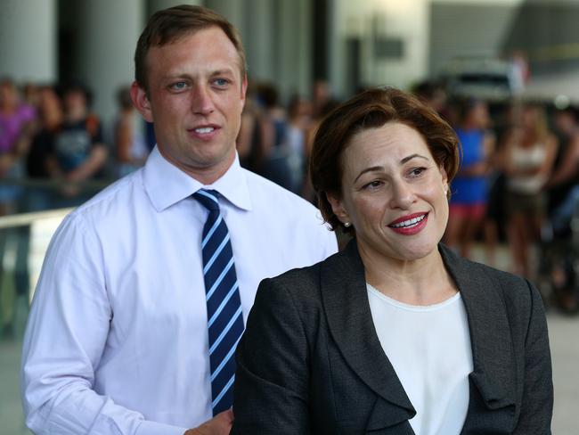 Health Minister Steven Miles with Deputy Premier, Treasurer and Member for South Brisbane Jackie Trad