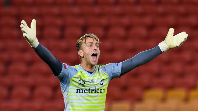 Goalkeeper Lawrence Thomas is heading to Denmark. Picture: AAP Image/Dan Peled