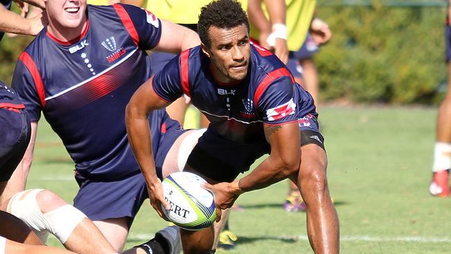 Melbourne Rebels recruit Will Genia at training. Picture: Chris Gottaas