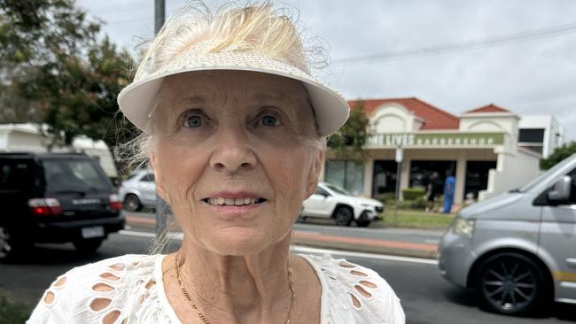 Christine Edwards of Paradise Point, talks about how she feels about approach of Cyclone Alfred on Wednesday March 5, 2023. Photo: Kathleen Skene