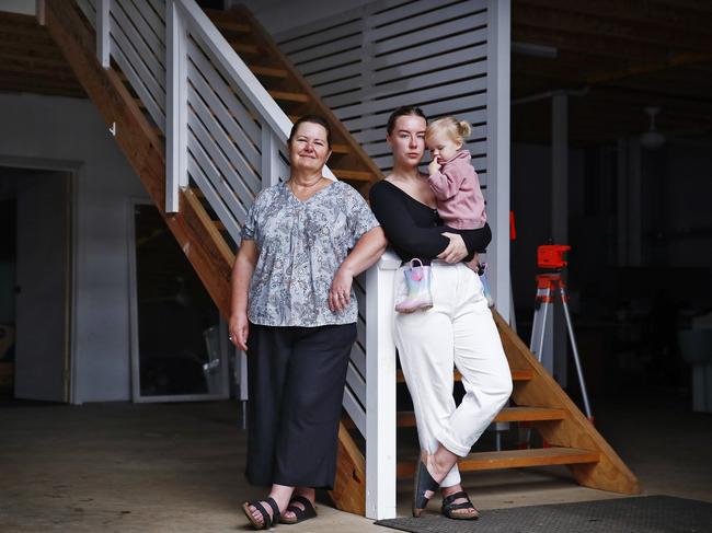 Lisa Osborn (left) is battling council over a DA for building homes on the land they bought two years ago. Picture: Sam Ruttyn