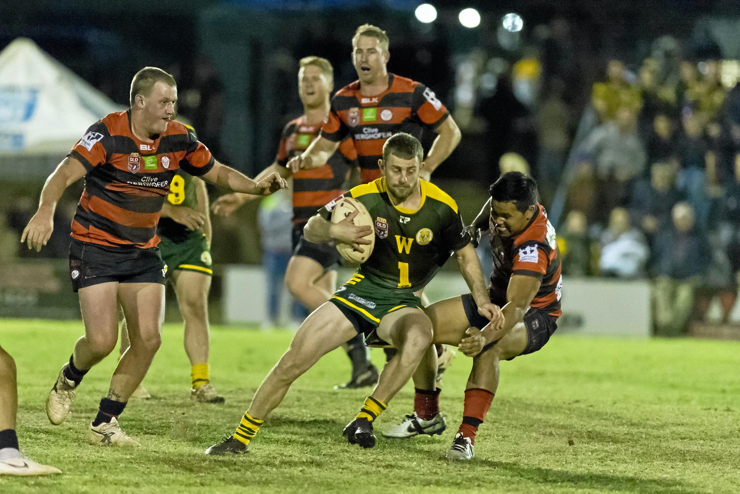 READY FOR BATTLE: Jackson Green of Wattles against Valleys Roosters in TRL qualifying final rugby league. Picture: Kevin Farmer