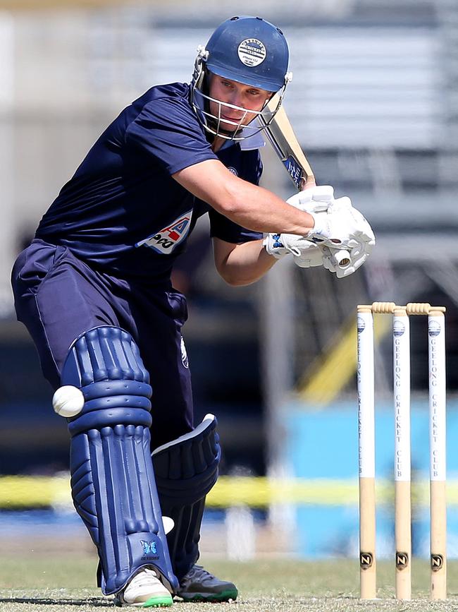 Tyler Larkin hits out against Richmond. Picture: Mike Dugdale