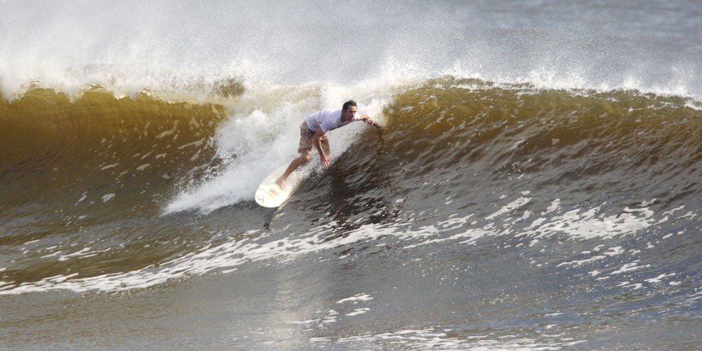 Alexandra Headland gets good lefts and rights for longboarders and shortboarders alike. Picture: Nicholas Falconer