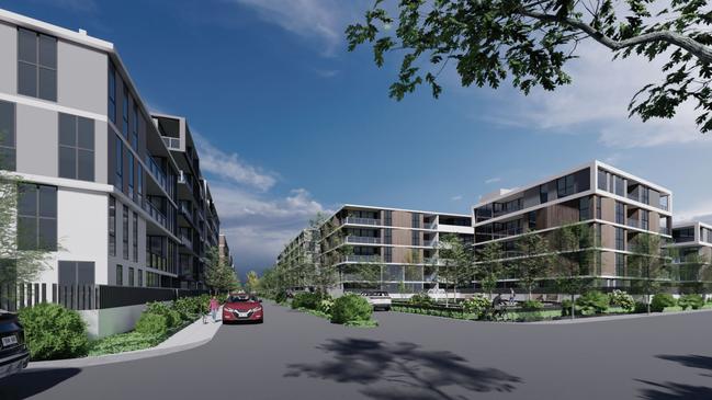 Artist impressions of the proposed $286m residential hub.