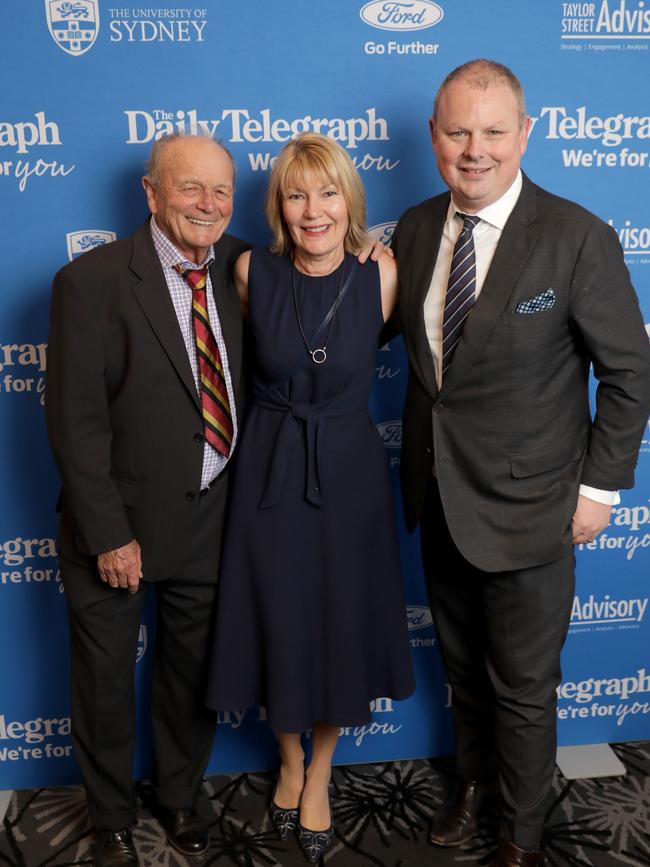 Gerry Harvey, Katie Page and Nicholas Gray pictured at The Daily Telegraph's Bradfield event today.