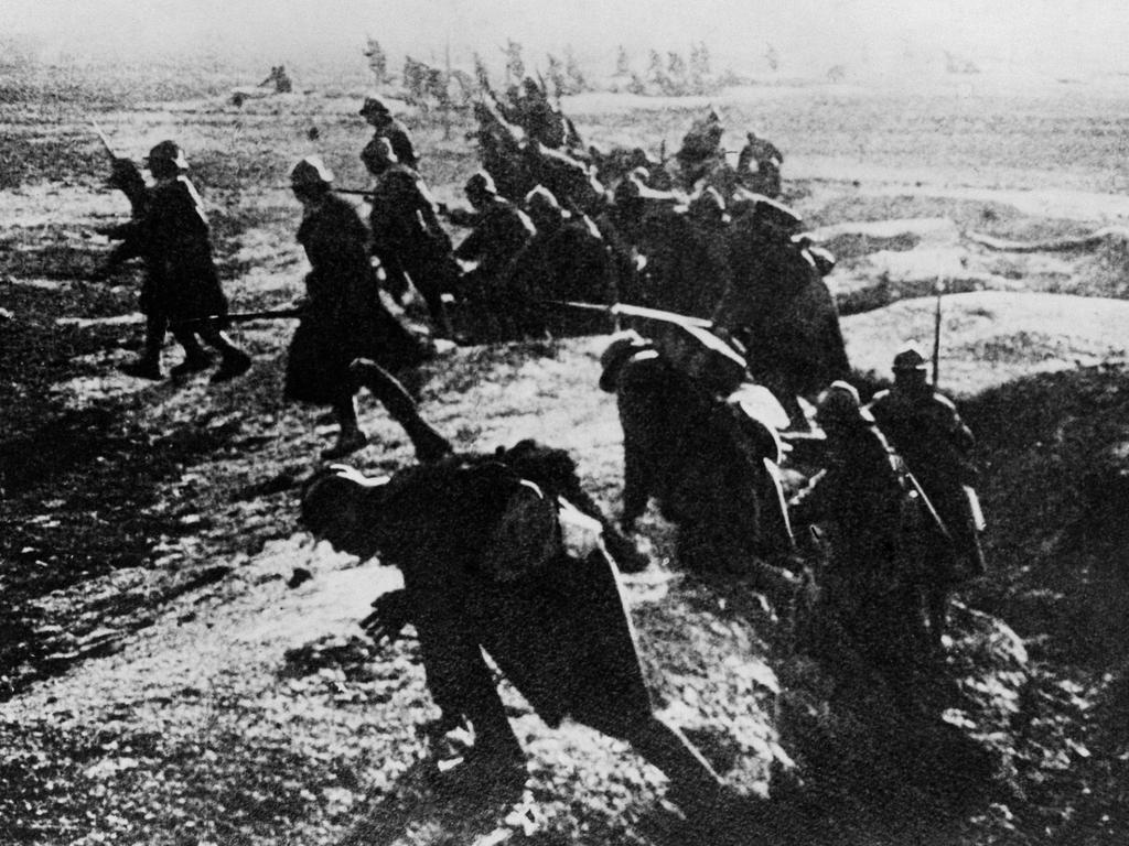 French soldiers on January 1, 1916, during the Battle of Verdun. Picture: STR/AFP