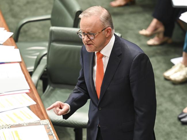 Prime Minister Anthony Albanese during Question Time at Parliament House in Canberra. Picture: NCA NewsWire / Martin Ollman