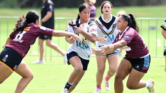 South Logan Lashae Tonga Girls U17s between South Logan and Burleigh Bears. Saturday January 25, 2025. Picture, John Gass