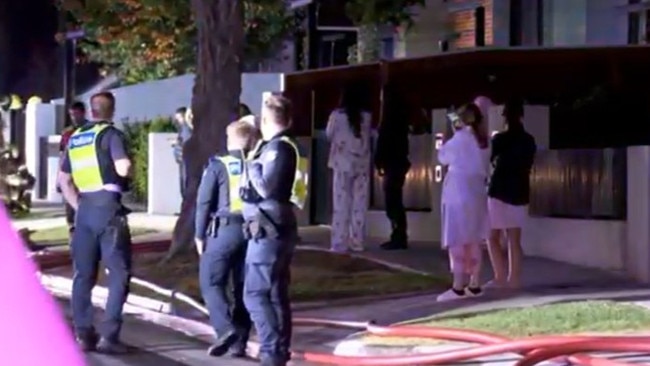 A woman has jumped from the balcony to escape a fire in Bentleigh East . Picture: Supplied