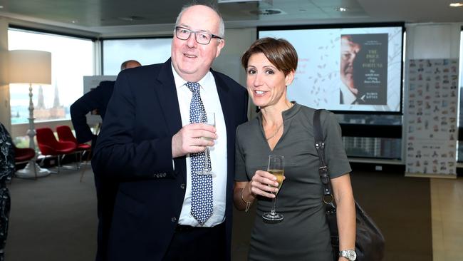 ABC business reporters Peter Ryan and Emma Alberici in Sydney in 2018. Picture: Hollie Adams