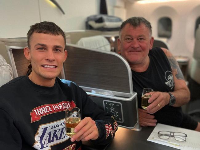 Garside with dad Shaun. Picture: Instagram