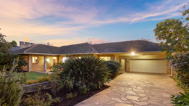 The front facade with period crazy paving. Supplied