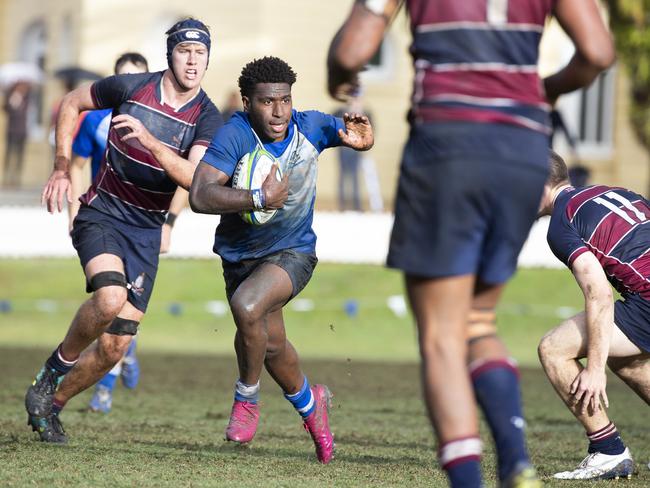 GPS Rugby Nudgee vs The Southport School.  Nudgee #12 Lastus Auakai. Saturday, July 25, 2020 - Picture: Renae Droop