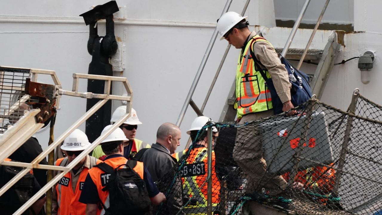 Transportation Safety Board officials seized audio tapes and data recordings from the Polar Prince. Picture: Getty Images