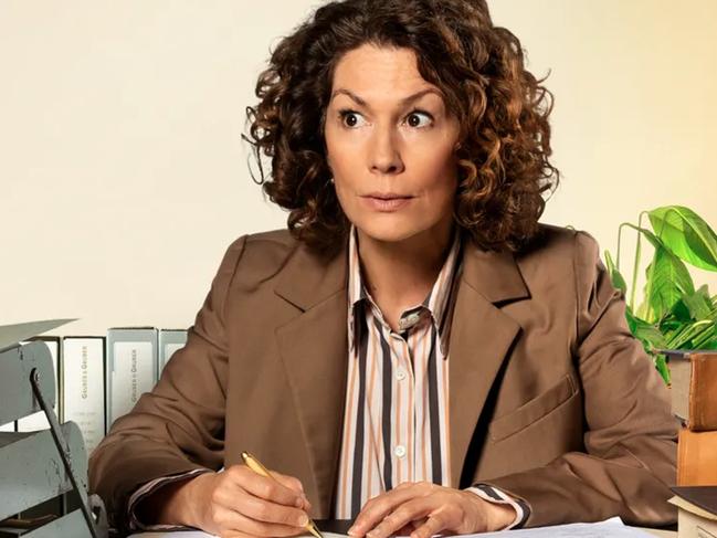 Kitty Flanagan, as solicitor Helen Tudor-Fisk, in TV series, Fisk. Picture: ABC/Supplied