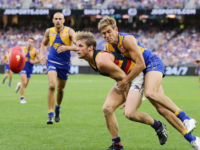 Rory Sloane in action against West Coast on Sunday. Picture: Getty Images