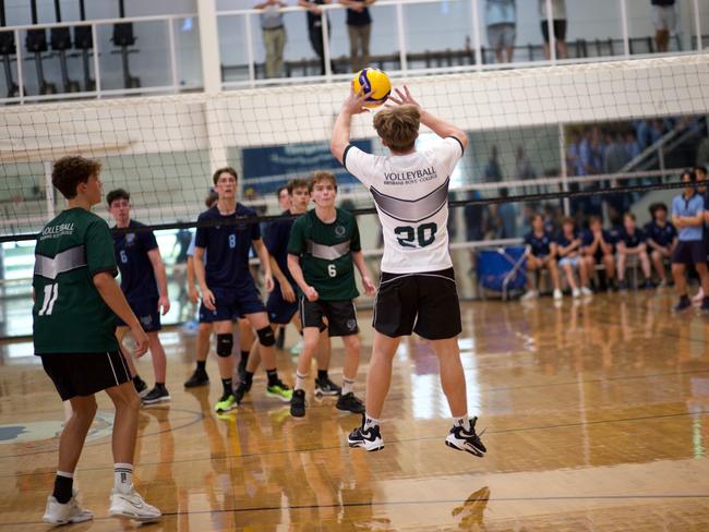 Brisbane Boys' College (BBC) verse Brisbane Grammar School (BGS) in round 1 GPS volleyball 2023