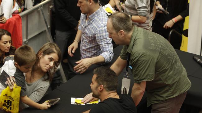 Fans queued for hours with their kids for a moment with Ricky Martin.