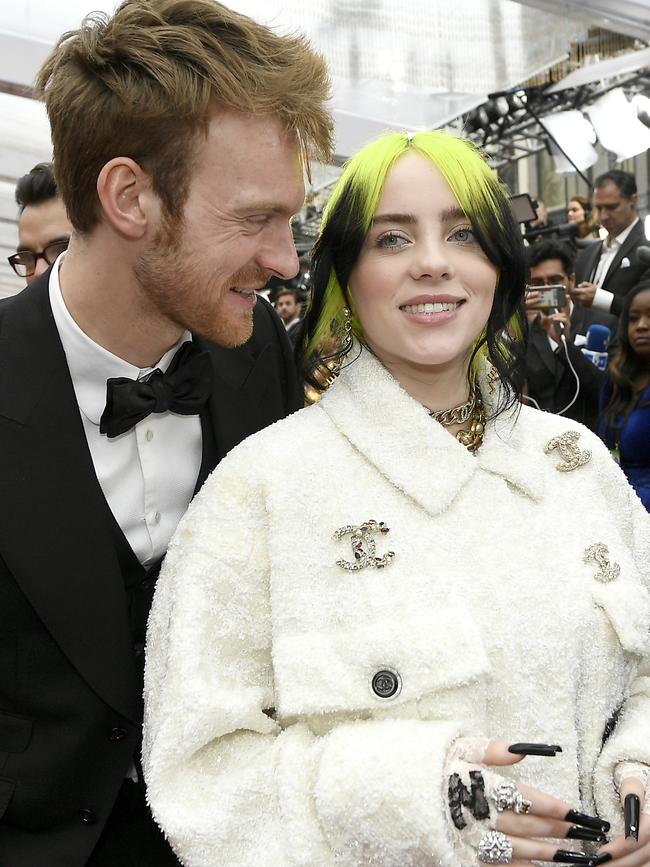 Finneas O'Connell and Billie Eilish at the 92nd Annual Academy Awards. Picture: Getty